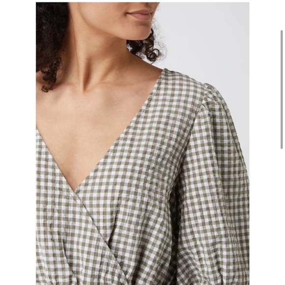 MANGO Gingham Wrap Dress - Picture 6 of 10